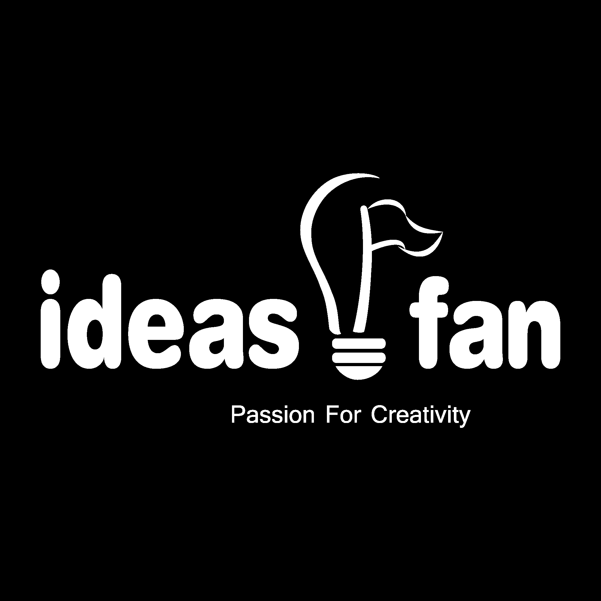 Ideas Fan White Logo Vector Logo